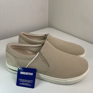 Birkenstock Mens Size 12 Shoes NEW Canvas Oswego Sandcastle EUR 45 Slip On Tan